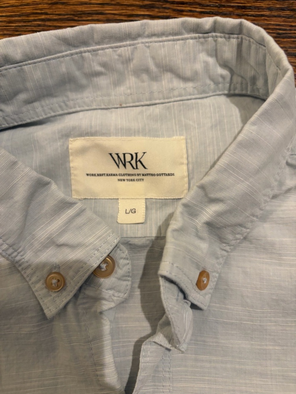 WRK Light Blue Men's Button-Down Shirt - Casual Everyday Style